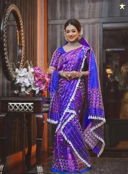 VM Selling Hub Woven Mekhela Chador Art Silk Saree Multicolor