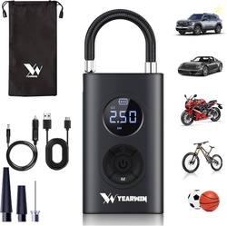 WC16 Tyre Inflator for Car & Bike, 150 PSI, 1 Year Warranty, Corded &