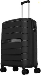 Liberty 8-Wheel Cabin Size Hard Case Trolley Bag, Jet Black