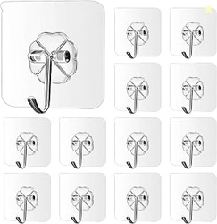 Party Propz Self Adhesive Wall Hooks  Set of 10 Pcs | Wall Hooks for H