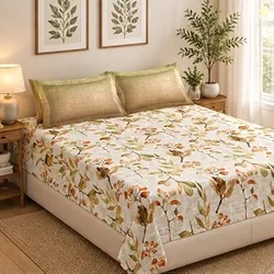 Bombay Dyeing Heritage Essential 100% Cotton Double Bed Flat Bedsheet