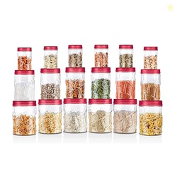 MILTON Vitro PET Canister Set of 18 (6x230ml, 6x600ml, 6x1180ml) Airti