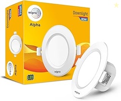 Wipro Garnet 10W Round Downlight Junction Box | Green | Glare-Free Des