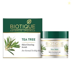 Biotique Tea Tree Skin Clearing Face Scrub for Normal to Oily Skin, 50