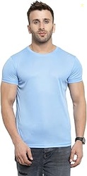 Mens Round Neck Half Sleeves, Lightweight Quick Dry Regular Dry Fit Sp