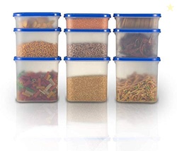 SIMPARTE Modular Airtight Kitchen Storage Container Set with Plain Lid