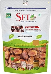 SFT Premium Natural Arabian Dates 1 Kg Pouch | Khajur, Khajoor | Dry F
