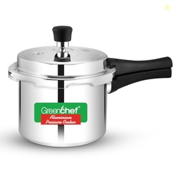 Greenchef Marco Aluminium outer lid Pressure Cooker, Non-Induction Bas