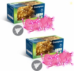 Crompton 48 LEDs 10 m Pink Steady String Rice Lights (Pack of 2)