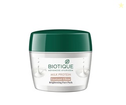 Biotique Milk Protein Instant Glow Brightening Face Pack For All Skin