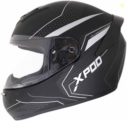 TVS X- Pod Primus Motorbike Helmet (Black Grey)
