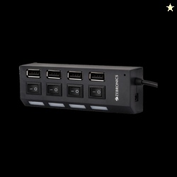 ZEBRONICS 150HB, 4 USB Ports and LED Indicator with Individual Switch