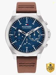 TOMMY HILFIGER Tommy Hilfiger Multifunction Blue Dial Brown LeatherStr