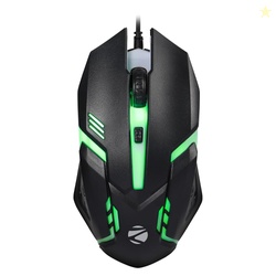 ZEBRONICS Uzi High Precision Wired Gaming Mouse with 4 Buttons, Rainbo