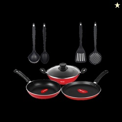 Pigeon Mio Gift Set Non-Stick Coated Cookware Set (Aluminium, 8 - Piec