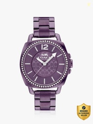 COACH Coach Boyfriend Qtz Basic Purple Tonneau Dial Automatic Analog W