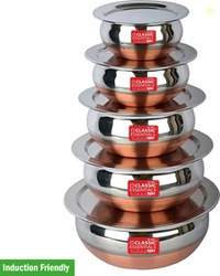 Classic Essentials Stainless Steel Copper Base Handi/Patila/Bhagona/Bi