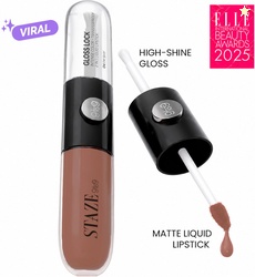 Staze Gloss Lock 2-in-1 Lipstick | Matte + Gloss | 100% Transferproof