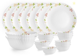 cello Pack of 20 Opalware Dazzle Series Secret Garden Dinner Set | Cro