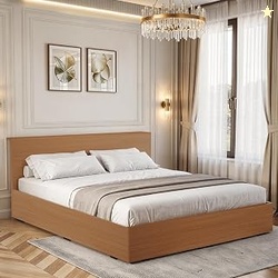 ABOUT SPACE Bed - (84 x 74 inches) King Size Bed Without Storage | Eng