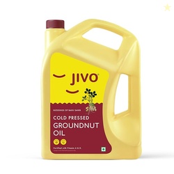 Jivo Cold-Pressed Groundnut Oil 5 Litre | Unrefined Peanut Oil | Vitam