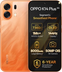 OPPO K14 Plus 5G (Solar Orange, 128 GB)