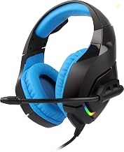 ZEBRONICS ZEB-RUSH (Blue ) Premium Gaming Headphone with RGB LEDs, Dua