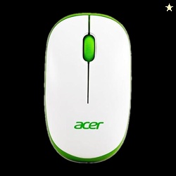 Acer Flow Ambidextrous Optical Mouse Wireless Mouse, White/Green (2.4G