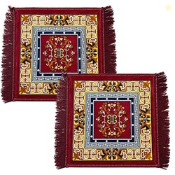BENAVJI Velvet Traditional Floral Printed Asana Carpet Rug for Home Ma